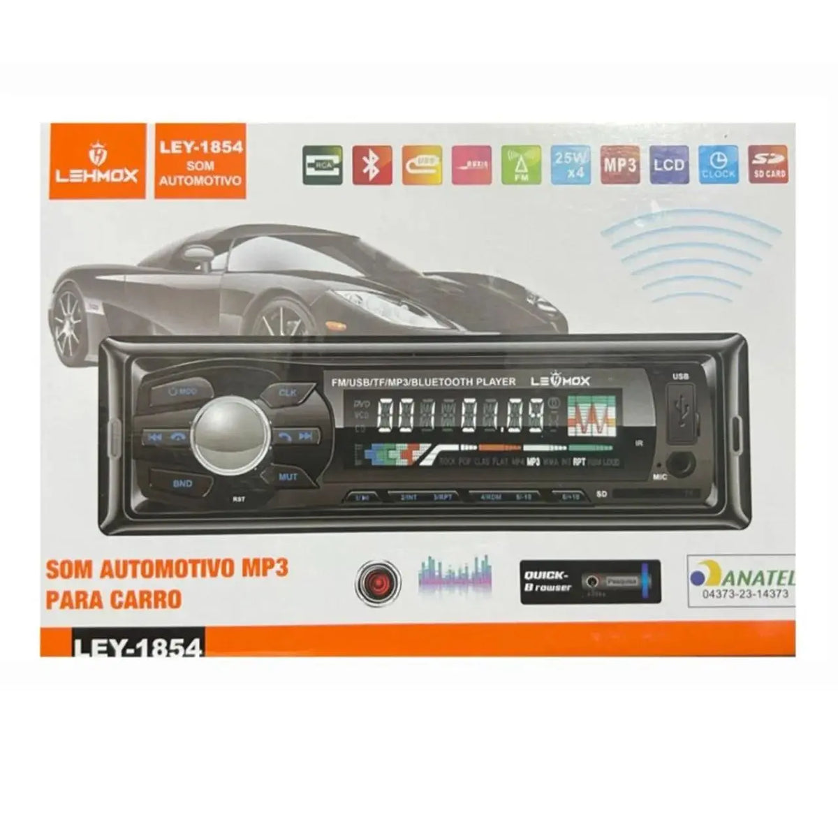 Som de Automotivo com Bluetooth Lehmox Ley-1854