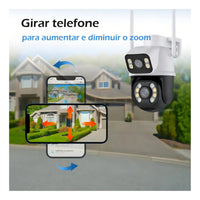 Câmera De Segurança Wifi Smart Camera BM-IP173 Ip Dual Camera Com Resolução 1080p Branco/preto