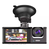Dvr Automotivo Câmera Frontal Interna Ré Grava Imagem E Som