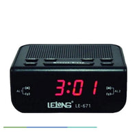Relógio Despertador Digital Elétrico De Mesa Rádio Am/fm 671