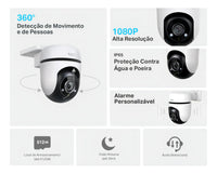Câmera de Segurança Externa 360° Wi-Fi TP-Link Full HD Tapo C510W 2K