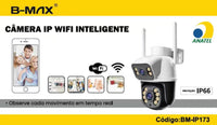 Câmera De Segurança Wifi Smart Camera BM-IP173 Ip Dual Camera Com Resolução 1080p Branco/preto