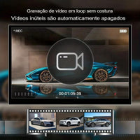 Camera Veicular Automotiva Gravação Full Hd Frontal Ré Lcd 4