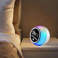 Caixa De Som Bluetooth Relogio Digital Despertador Led