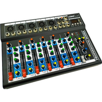 Mesa Som Lelong 7 Canais Bluetooth Usb C/ Equalizador Le-709 + Microfone Condensador Tomate MT-1026 C/ Braço Articulado de mesa