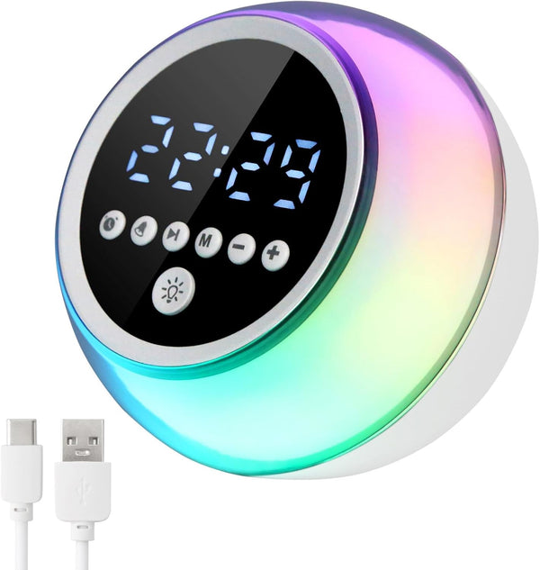 Caixa De Som Bluetooth Relogio Digital Despertador Led