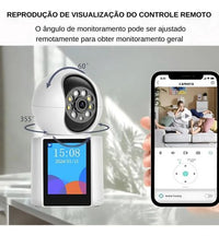 Câmera Wi-Fi Inteligente 4MP Com Tela Integrada e Vídeo Chamada