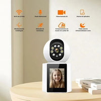 Câmera Wi-Fi Inteligente 4MP Com Tela Integrada e Vídeo Chamada