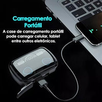 Fone de Ouvido Bluetooth TWS Com POWER BANK