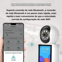 Câmera Wi-Fi Inteligente 4MP Com Tela Integrada e Vídeo Chamada
